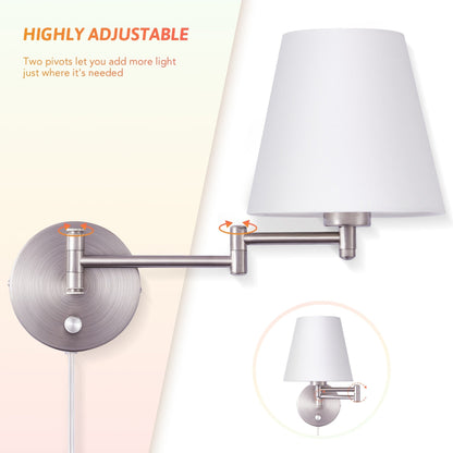 CO-Z Plug-in Swing Arm Wall Mount Sconce