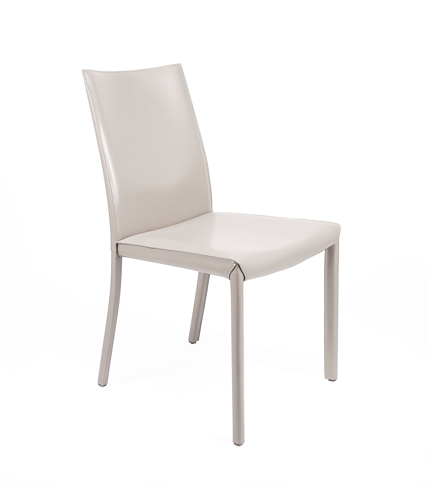 Chaise de salle à manger Emma à dossier bas gris clair (vendue par lot de 6)
