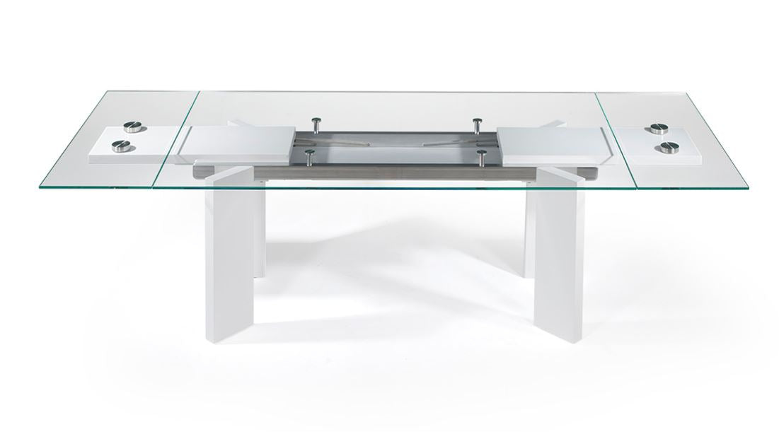 Table à manger extensible blanche Uranio (1 seule pièce)