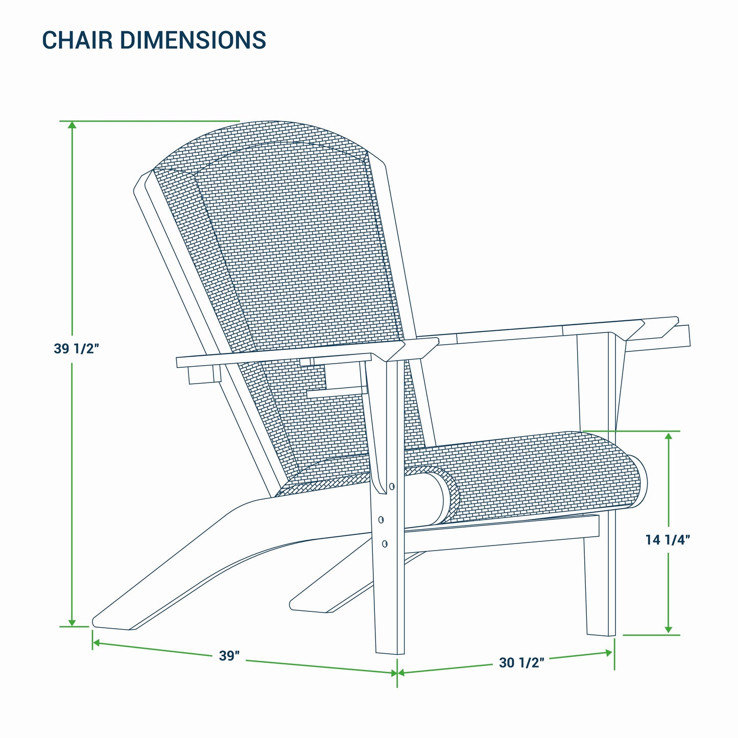 Cambridge Casual Auburn Set of 5 Upholstered Teak Outdoor Adirondack Chair Set