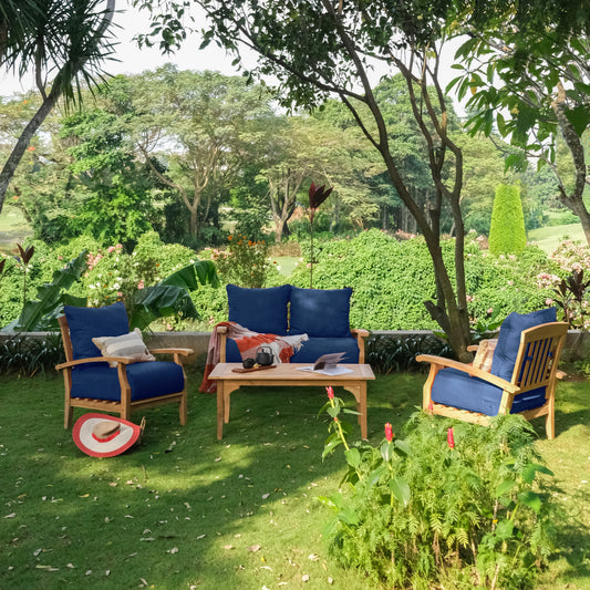 Cambridge Casual Caterina 4-piece Teak Patio Conversation Set