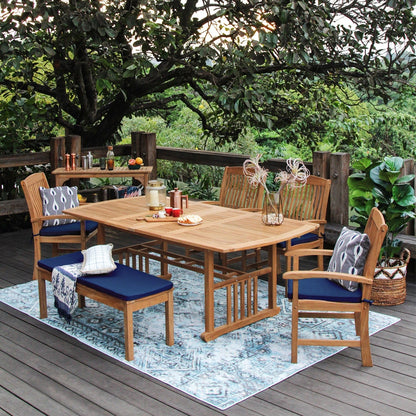 Cambridge Casual Caterina 6-Piece Teak Outdoor Extendable Dining Set