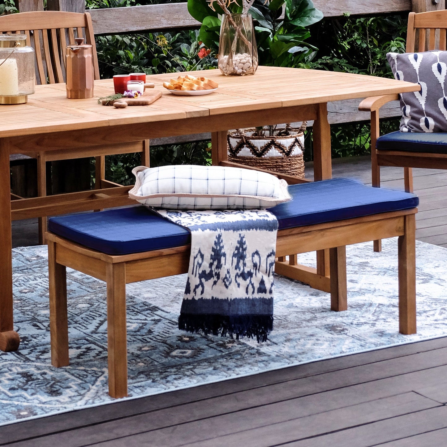 Cambridge Casual Caterina 6-Piece Teak Outdoor Extendable Dining Set