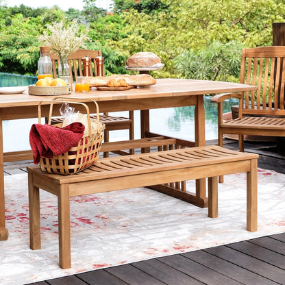 Cambridge Casual Caterina 6-Piece Teak Outdoor Extendable Dining Set