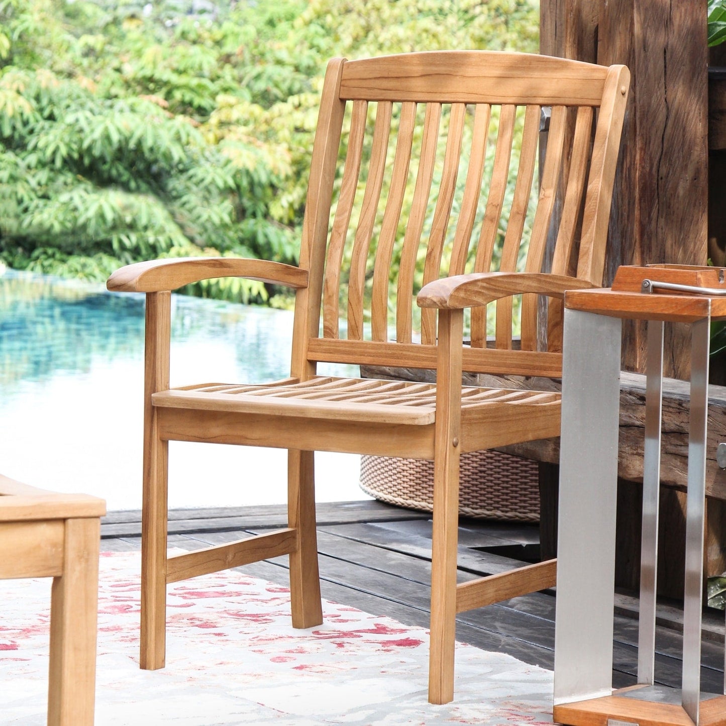 Cambridge Casual Caterina 6-Piece Teak Outdoor Extendable Dining Set