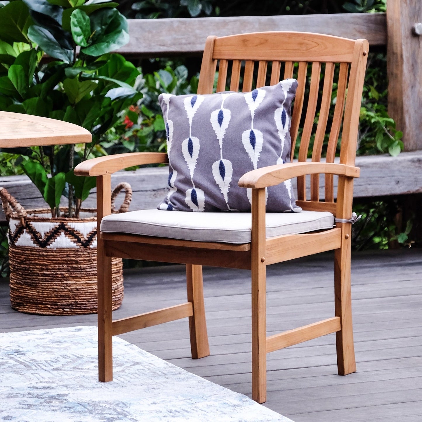 Cambridge Casual Caterina 6-Piece Teak Outdoor Extendable Dining Set