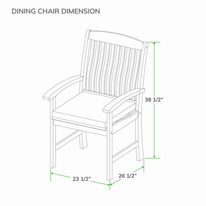 Cambridge Casual Caterina 6-Piece Teak Outdoor Extendable Dining Set