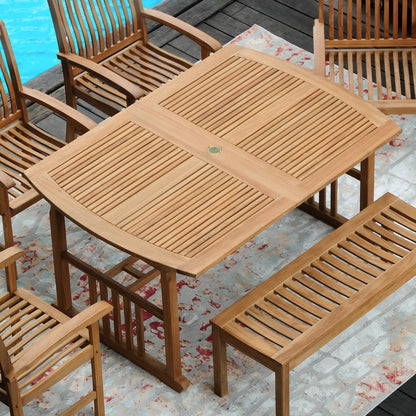 Cambridge Casual Caterina 6-Piece Teak Outdoor Extendable Dining Set