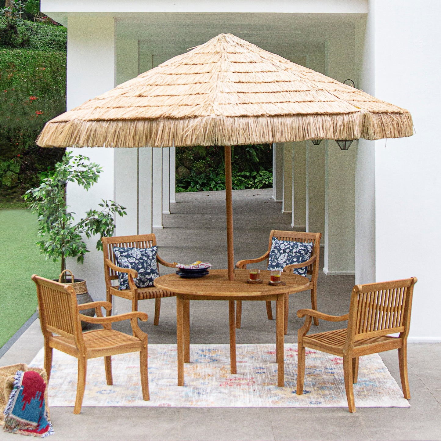 Cambridge Casual Chara 5-piece Teak Patio Dining Set with Cushion