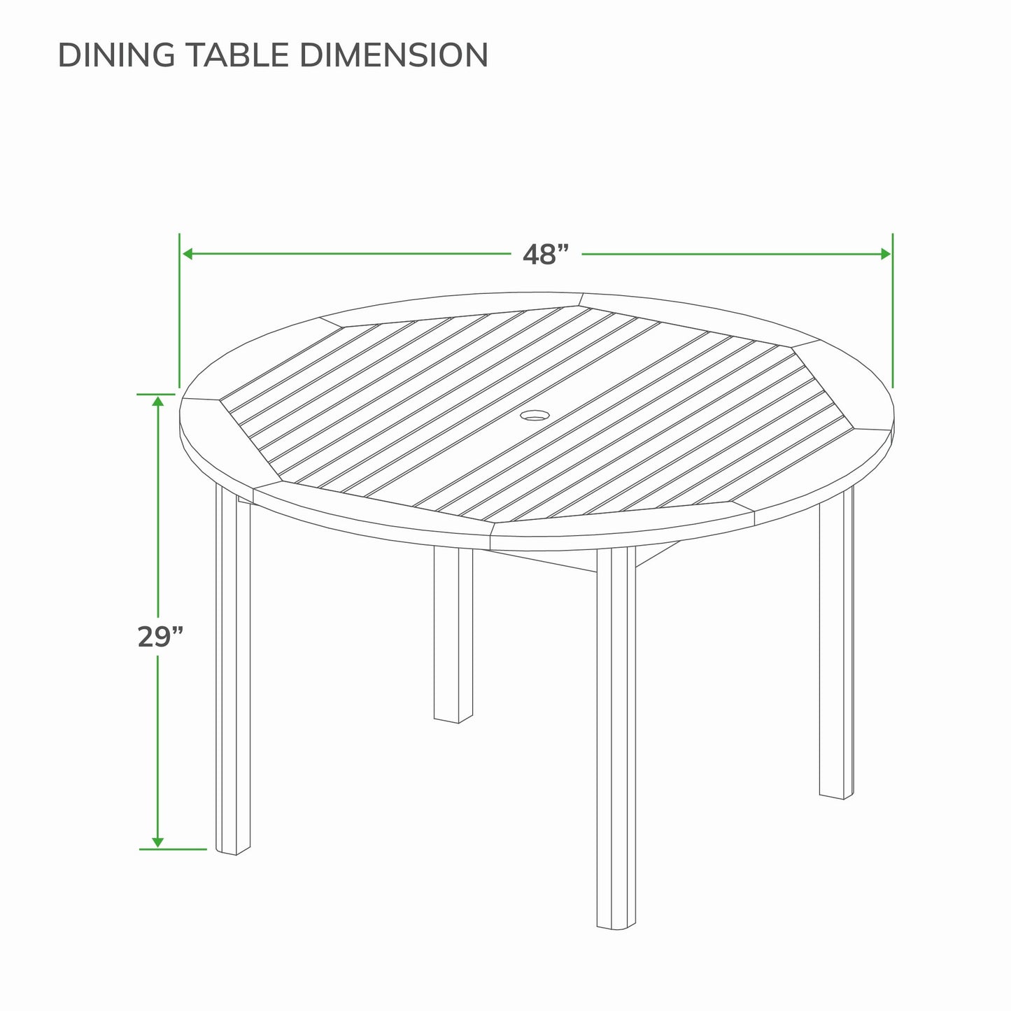 Cambridge Casual Chara 5-piece Teak Patio Dining Set with Cushion