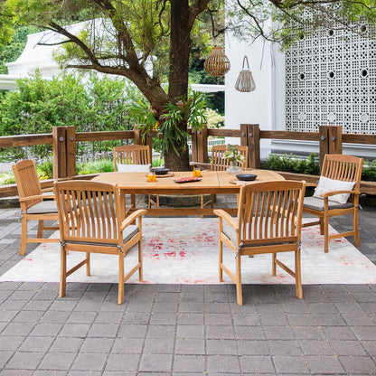 Cambridge Casual Chignik 7-piece Teak Patio Extendable Dining Set