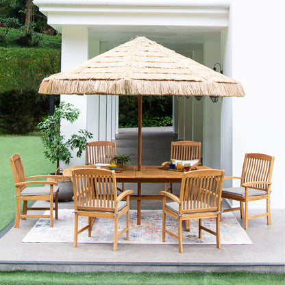 Cambridge Casual Chignik 7-piece Teak Patio Extendable Dining Set