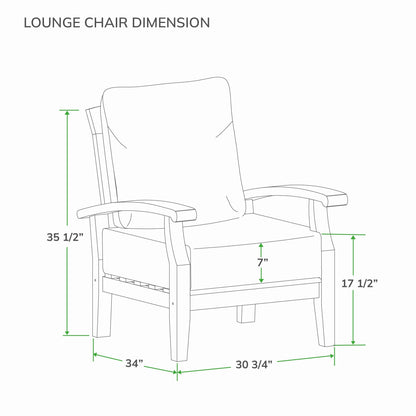 Cambridge Casual Leon 5-piece Teak Wood Patio Conversation Set