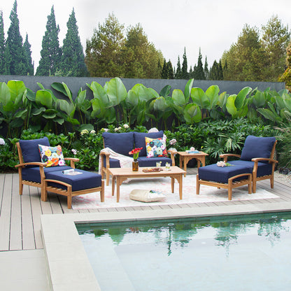 Cambridge Casual Leon 7-piece Teak Patio Conversation Set