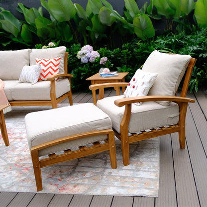 Cambridge Casual Leon 7-piece Teak Patio Conversation Set