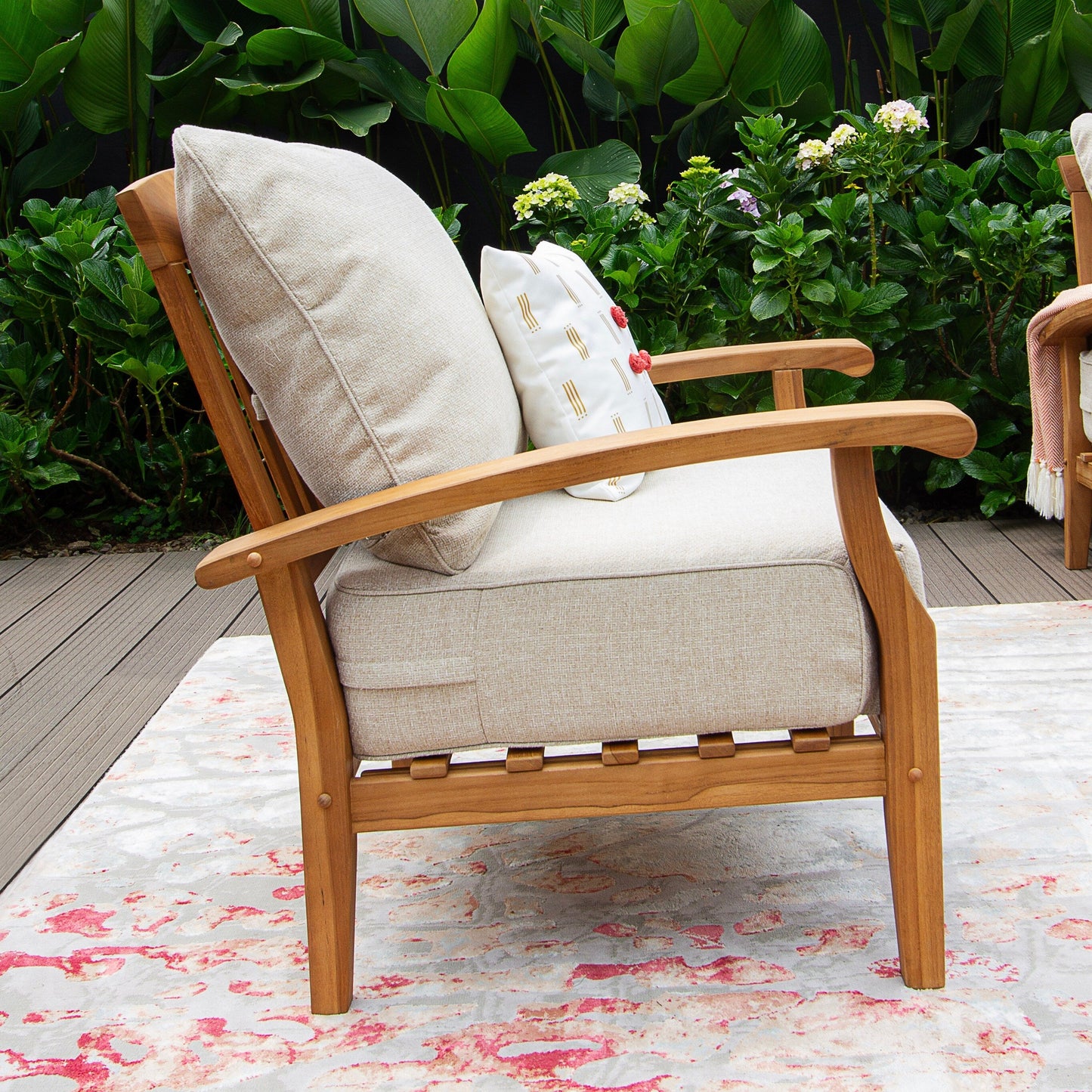 Cambridge Casual Leon 7-piece Teak Patio Conversation Set