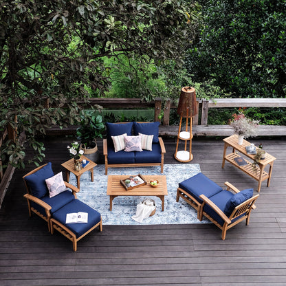 Cambridge Casual Leon 7-piece Teak Patio Conversation Set
