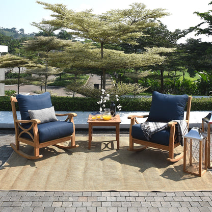Cambridge Casual Lowell 3-Piece Teak Patio Chat Set