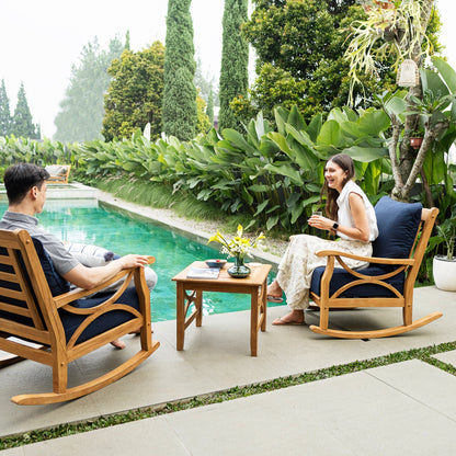Cambridge Casual Lowell 3-Piece Teak Patio Chat Set