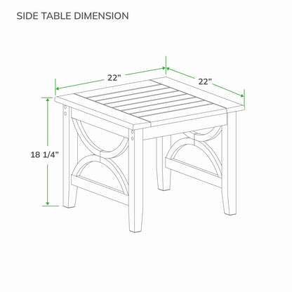 Cambridge Casual Lowell 3-Piece Teak Patio Chat Set