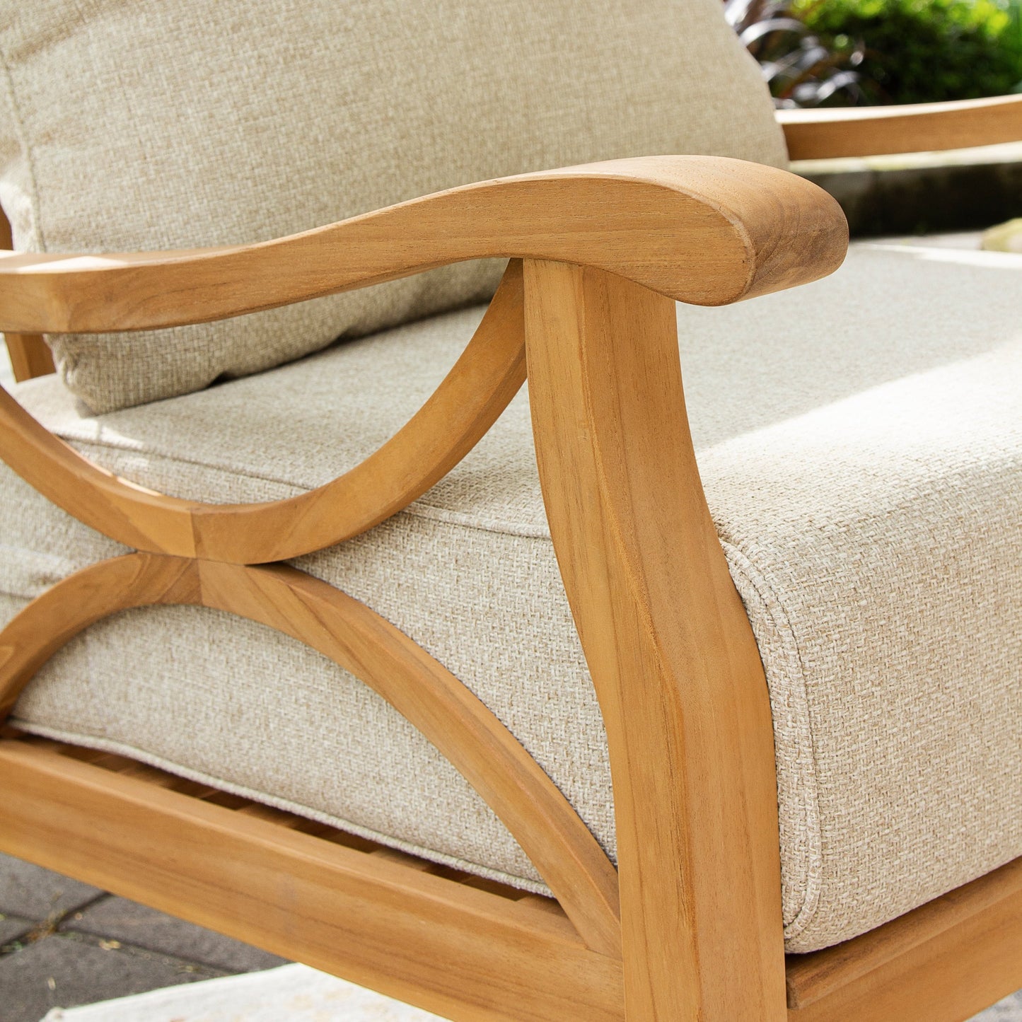 Cambridge Casual Lowell 5-piece Teak Wood Outdoor Conversation Set