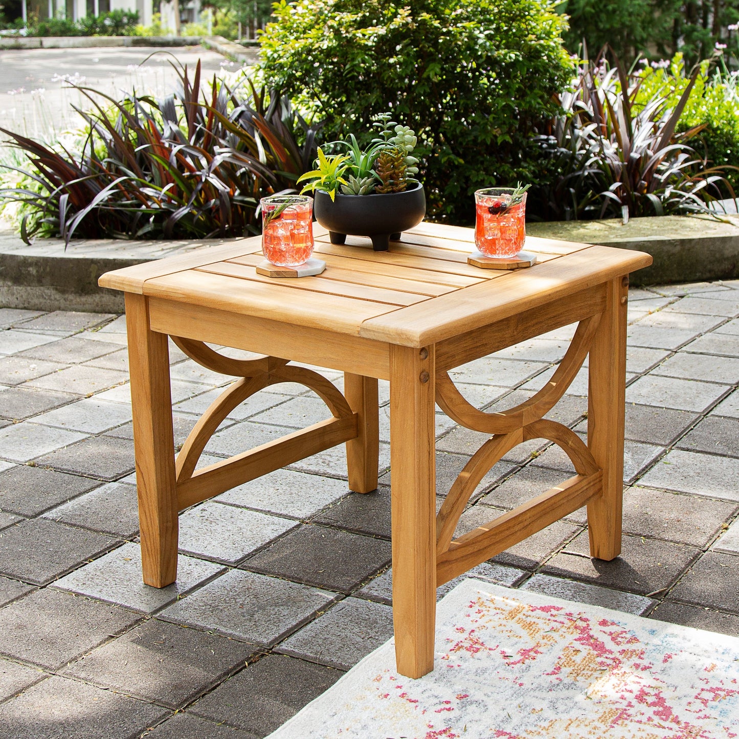 Cambridge Casual Lowell 5-piece Teak Wood Outdoor Conversation Set