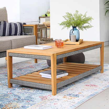 Cambridge Casual Nassau 4-Piece Teak Wood Outdoor Conversation Set