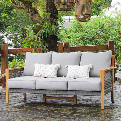 Cambridge Casual Nassau 4-Piece Teak Wood Outdoor Conversation Set