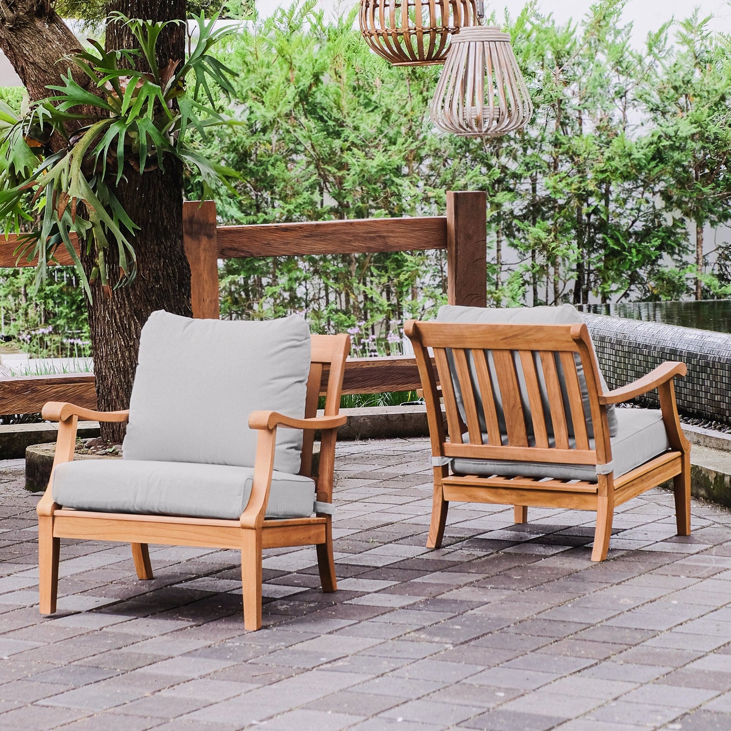 Cambridge Casual Robin 4-piece Teak Wood Patio Conversation Set