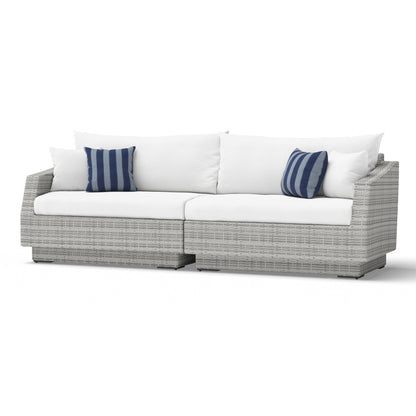 Cannes Deluxe 8 Piece Sunbrella Outdoor Patio Sofa & Club Chair Set