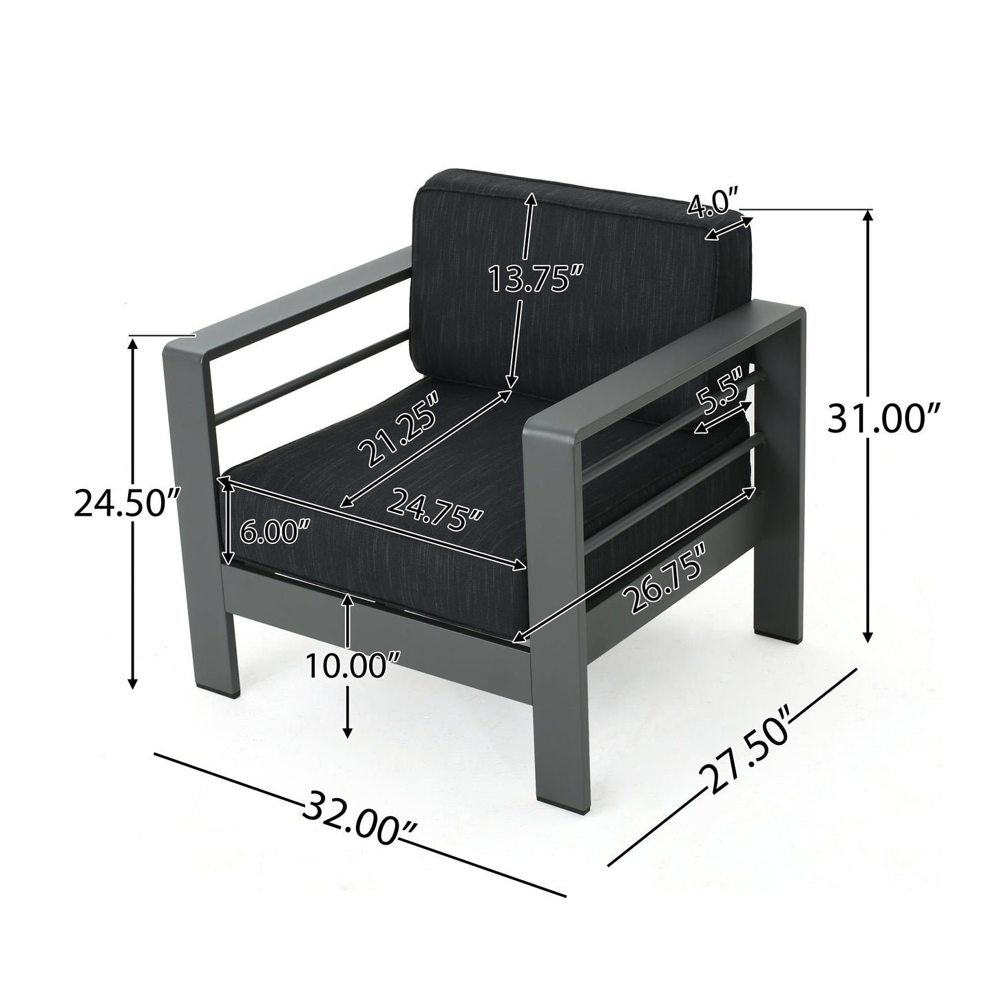 Cape Coral Aluminum 7-piece Sofa Chat Set with Fire Pit by Christopher Knight Home