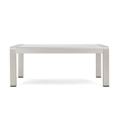 Cape Coral Aluminum and Sunbrella Outdoor 5 Seater Chat Set with Cushions by Christopher Knight Home