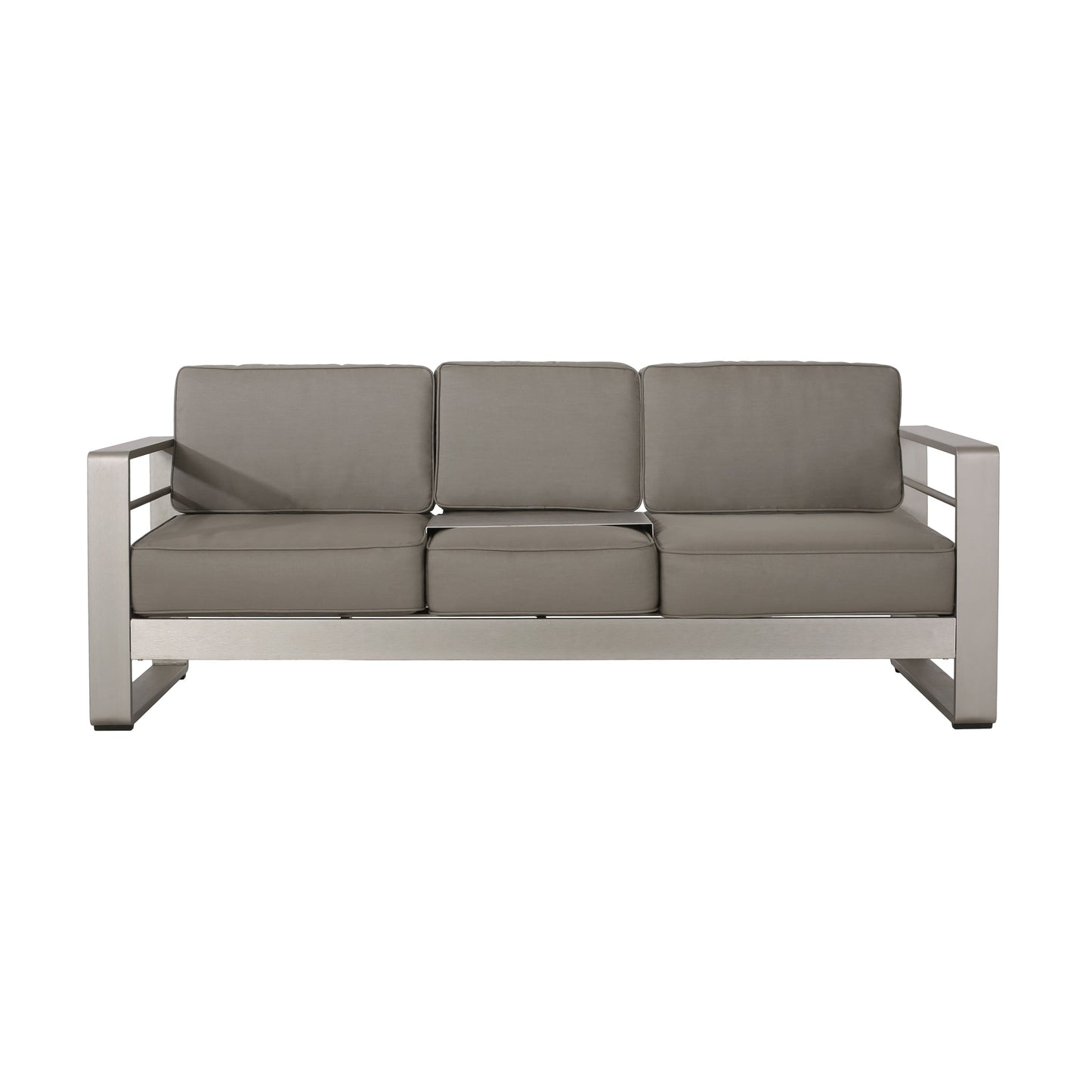 Cape Coral Aluminum and Sunbrella Outdoor 5 Seater Chat Set with Cushions by Christopher Knight Home