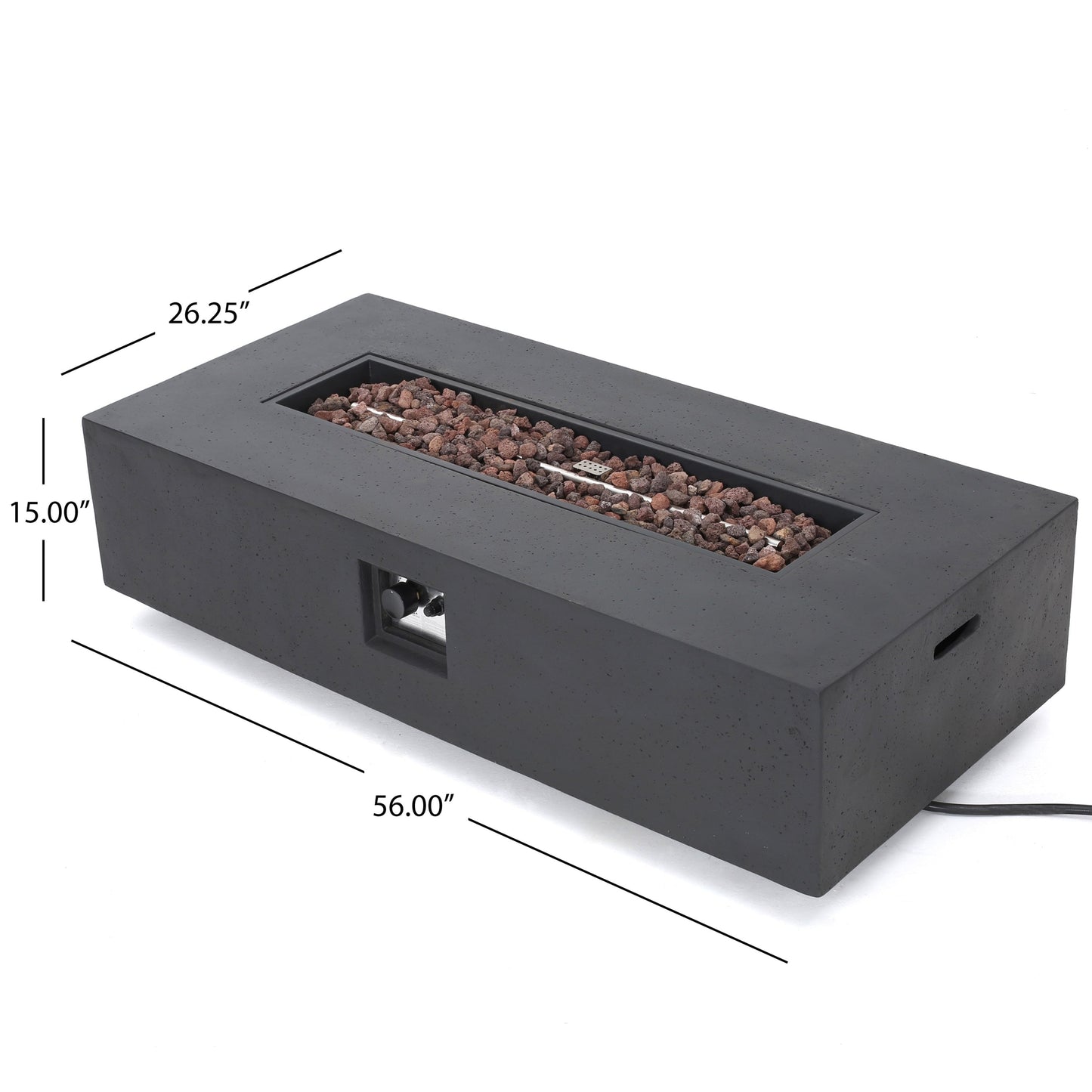 Cape Coral Grey 5-piece Fire Table Patio Chat Set by Christopher Knight Home