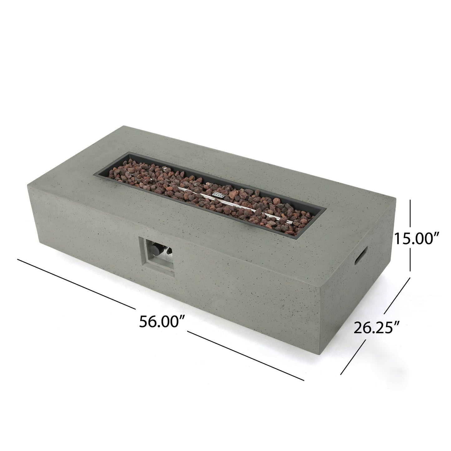 Cape Coral Grey 5-piece Fire Table Patio Chat Set by Christopher Knight Home