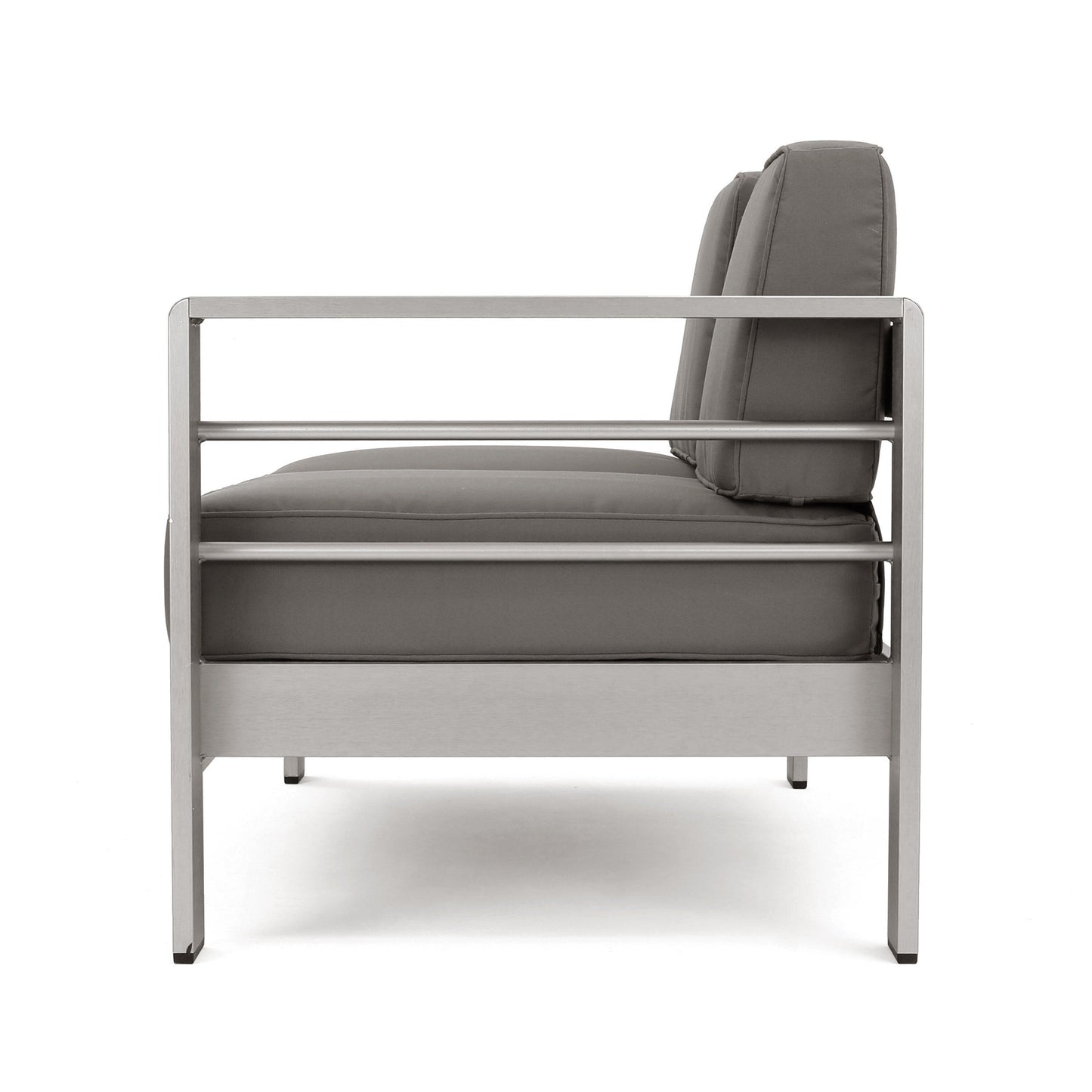 Cape Coral Outdoor 11 Seater Aluminum U-Shaped Sofa Sectional and Table Set by Christopher Knight Home