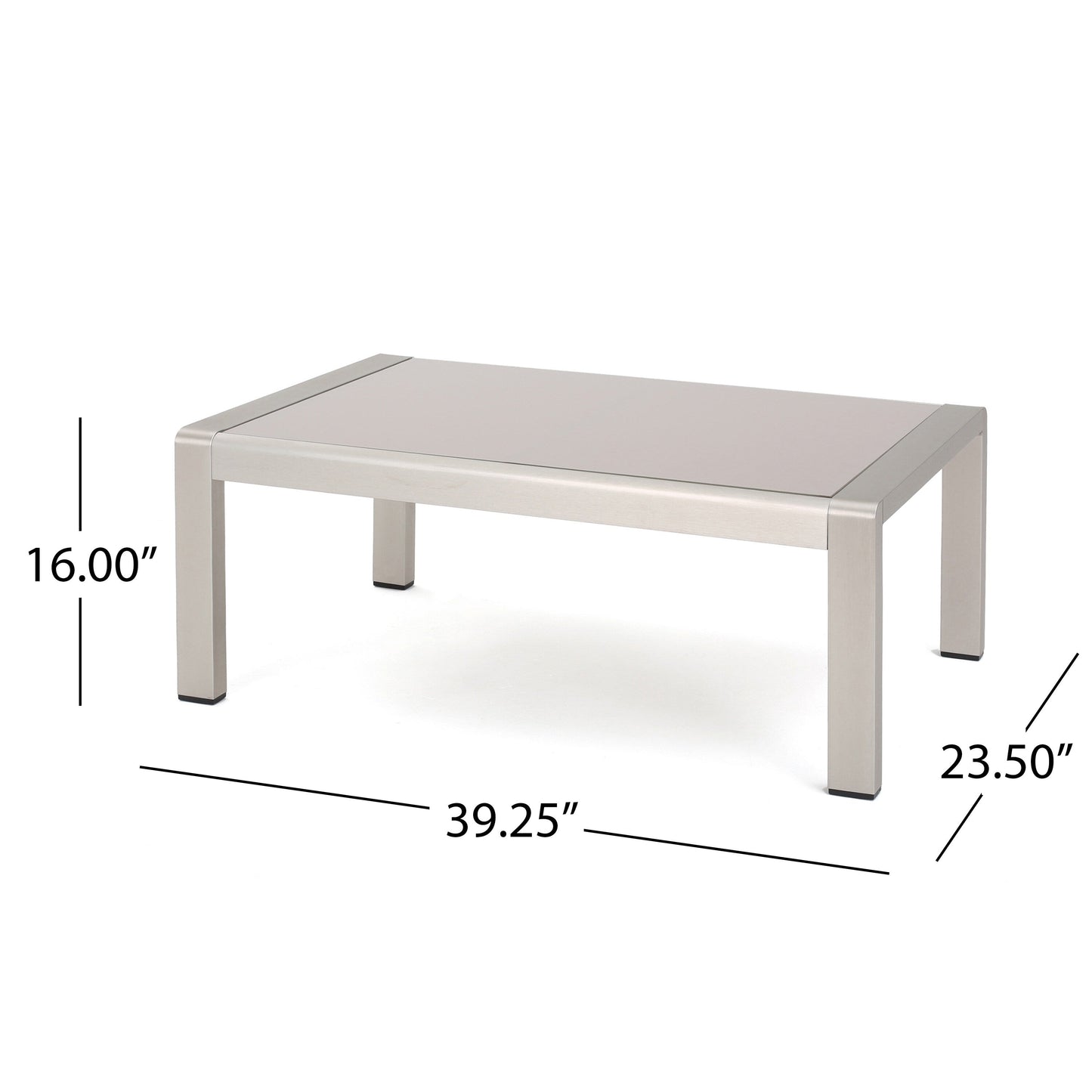 Cape Coral Outdoor 11 Seater Aluminum U-Shaped Sofa Sectional and Table Set by Christopher Knight Home