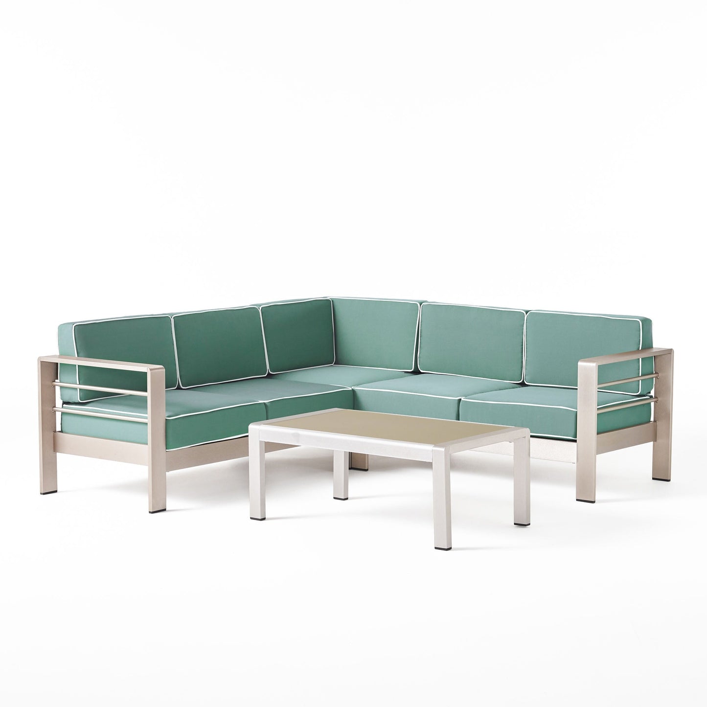 Cape Coral Outdoor 5-Seater Sectional Set by Christopher Knight Home
