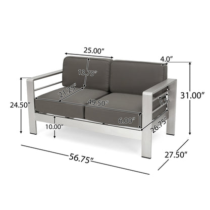 Cape Coral Outdoor 5-piece Fire Pit Chat Set by Christopher Knight Home