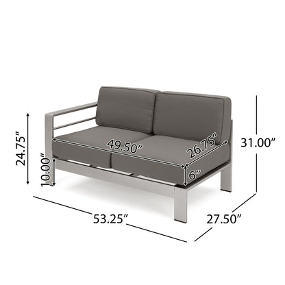 Cape Coral Outdoor 5-piece Sofa Set with Fire Pit by Christopher Knight Home