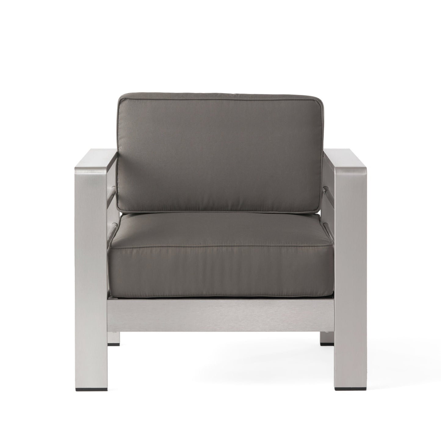 Cape Coral Outdoor 7-Seater Aluminum Patio Sofa Set with Coffee Table by Christopher Knight Home