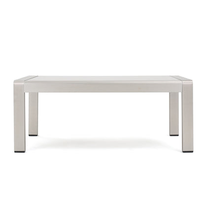 Cape Coral Outdoor 7-Seater Aluminum Patio Sofa Set with Coffee Table by Christopher Knight Home