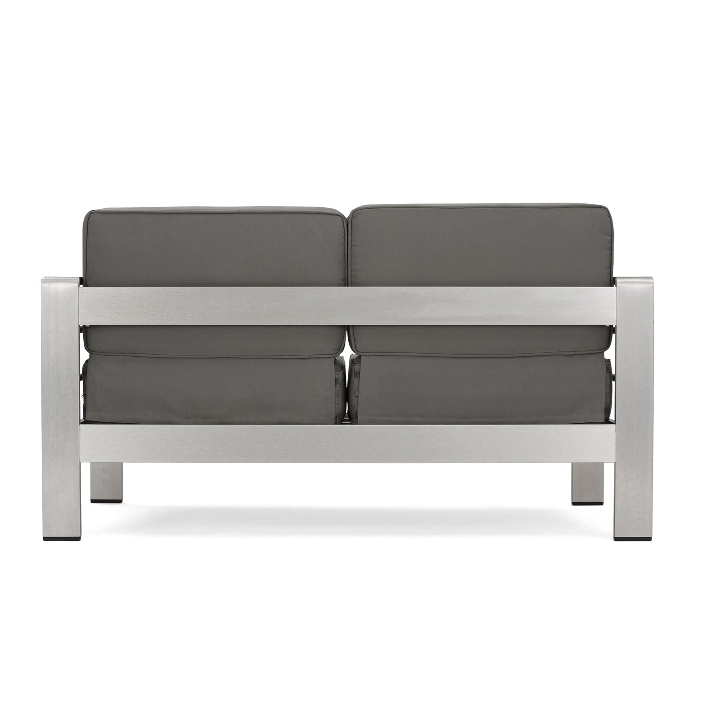 Cape Coral Outdoor 7-Seater Aluminum Patio Sofa Set with Coffee Table by Christopher Knight Home