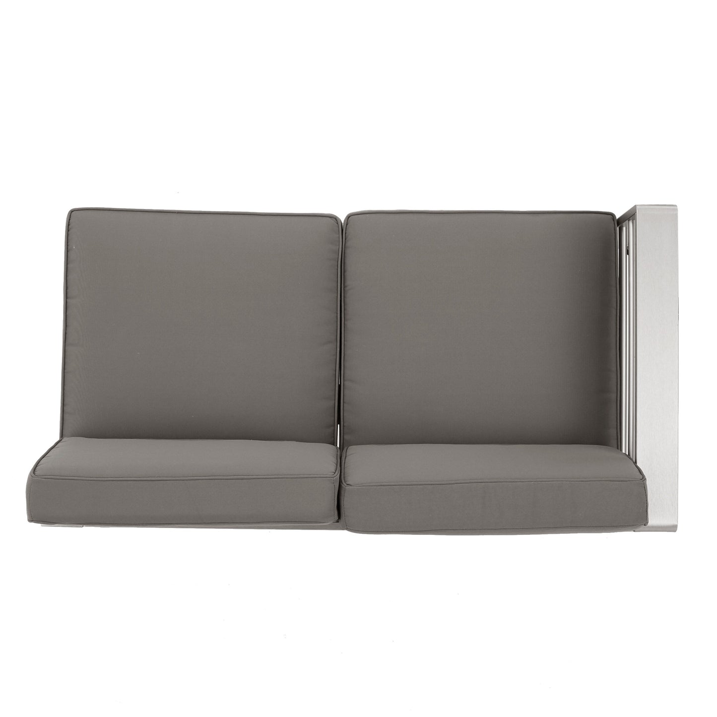 Cape Coral Outdoor 7 Seater Extended Aluminum Chat Set with Fire Pit by Christopher Knight Home