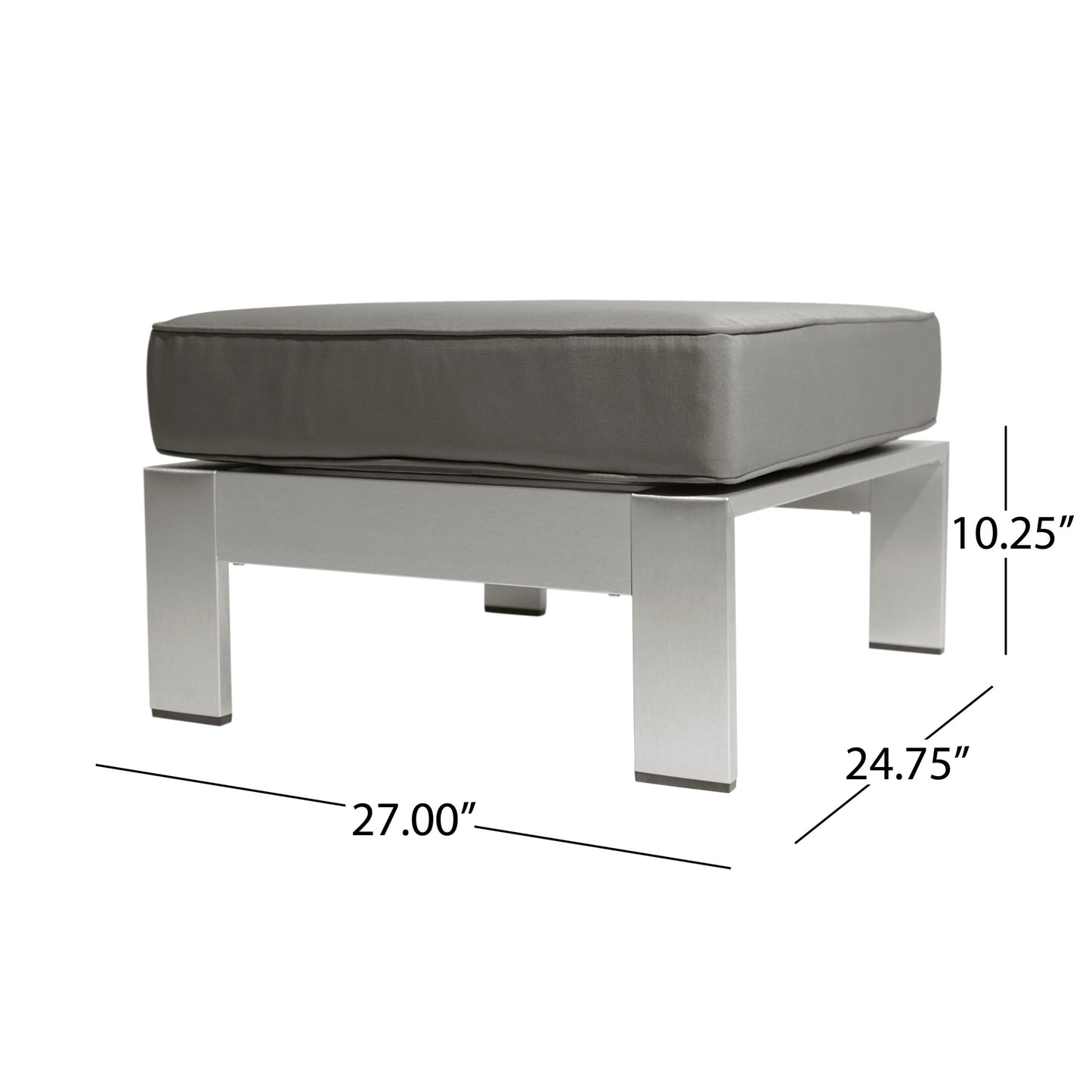 Cape Coral Outdoor 7 Seater Extended Aluminum Chat Set with Fire Pit by Christopher Knight Home