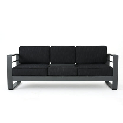 Cape Coral Outdoor Aluminum 5-piece Chat Set with Cushions by Christopher Knight Home
