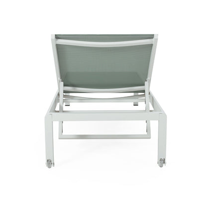 Cape Coral Outdoor Aluminum Chaise Lounge (Set of 2) by Christopher Knight Home - 77.56 D x 25.20 W x 11.80 H