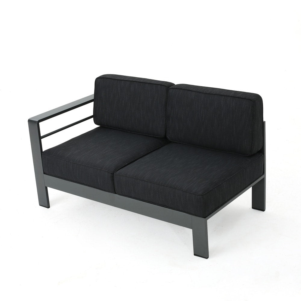 Cape Coral Outdoor Aluminum Sectional Sofa by Christopher Knight Home