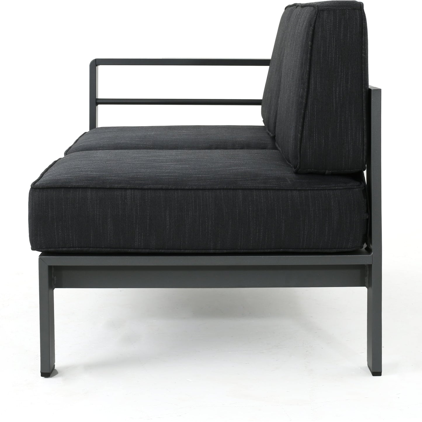 Cape Coral Aluminum Outdoor Sectional Sofa Set with Fire Table by Christopher Knight Home