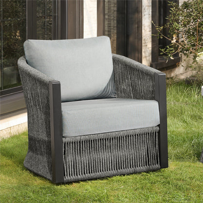 Carlos Outdoor Patio Furniture Bistro Set Swivel Chair